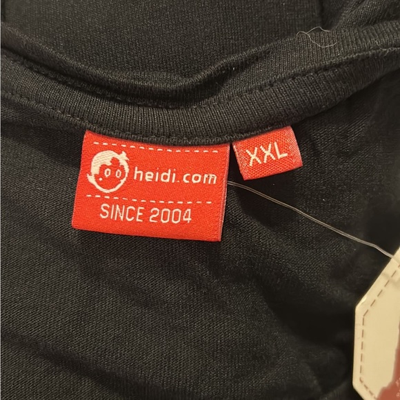 Heidi.com XXL Men’s t-shirt NWT black short sleeves front has Swiss logo. - Picture 6 of 9